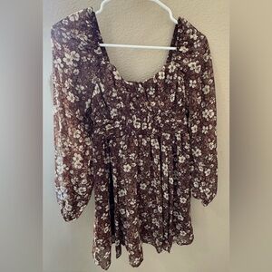 Floral Brown Women's dress